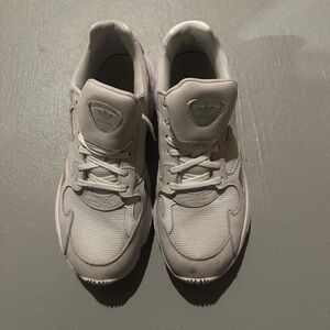 Adidas White Sneakers (Falcons) size 9 women’s. Lightly worn